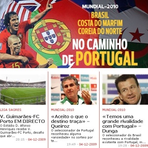 Jornal <i>A Bola</i> destaca a composio do Grupo G, considerado o mais difcil pela imprensa mundial