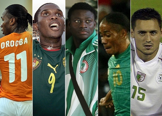 Astros africanos que disputarão a Copa do Mundo de 2010