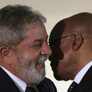 Lula e o presidente sul-africano Jacob Zuma <br> se encontraram nesta quinta-feira em Braslia