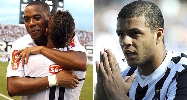 Robinho, Neymar e Felipe Melo