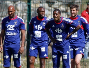 Nicolas Anelka, William Gallas, Djibril Cisse e Andre-Pierre Gignac treinaram normalmente