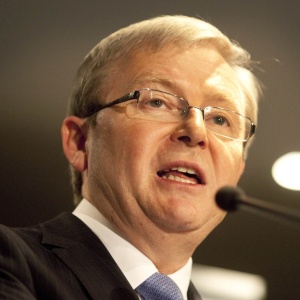 Kevin Rudd, primeiro-ministro australiano manifesta apoio  seleo de seu pas para a Copa