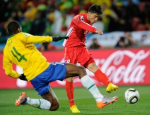 Coreia do Norte enfrentou o Brasil na 1 rodada
