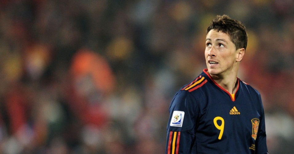 Fernando Torres, atacante espanhol, durante o jogo contra o Chile