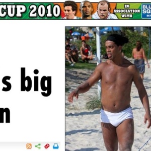 Matria do tabloide The Sun detona a forma fsica ruim de Ronaldinho Gacho no Rio de Janeiro