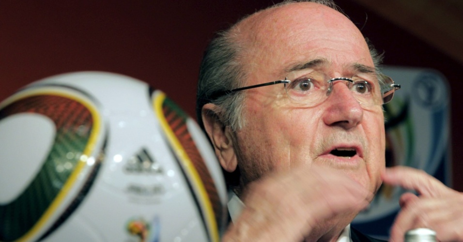 Joseph Blatter concede entrevista coletiva com o balanço da Copa do Mundo em Johanesburgo