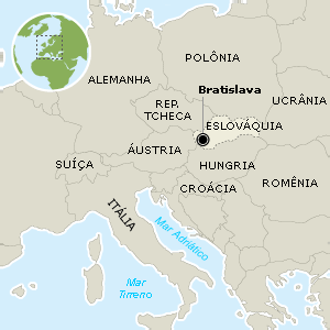 Eslováquia - Mapa