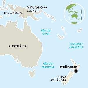 Nona Zelândia - Mapa